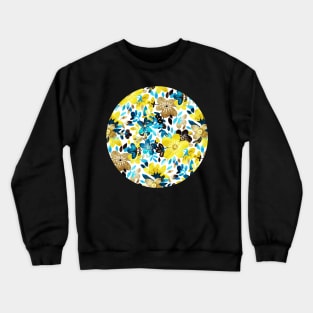 Happy Yellow Flower Collage Crewneck Sweatshirt